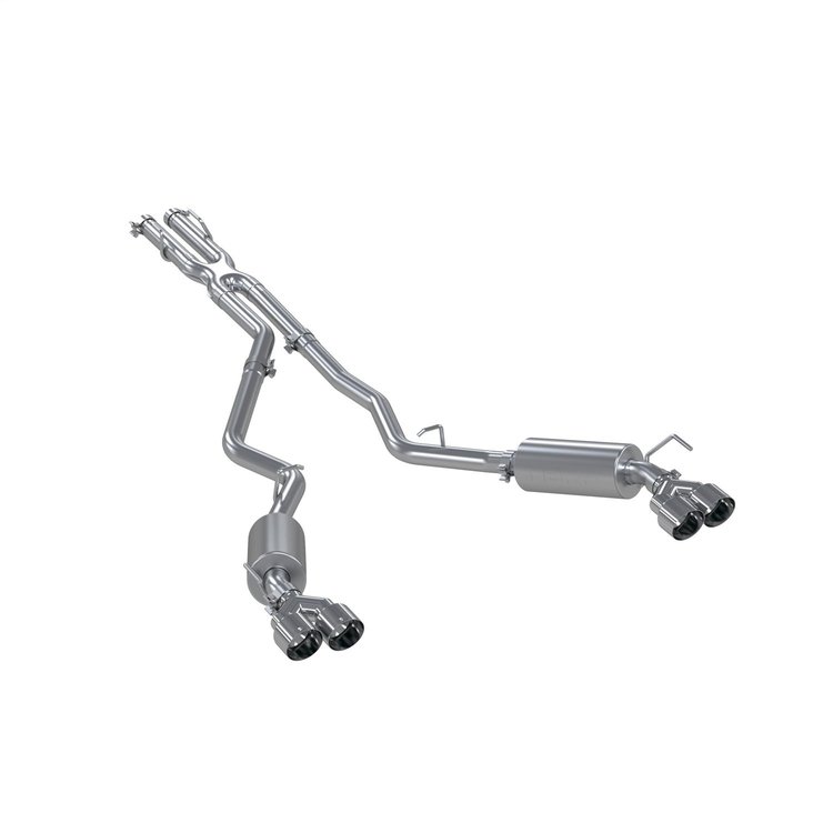 S5205AL Cat-Back Exhaust System 2.5 in. Dual Rear Exit, Quad Tips Fits Select Lincoln Aviator, Ford Explorer