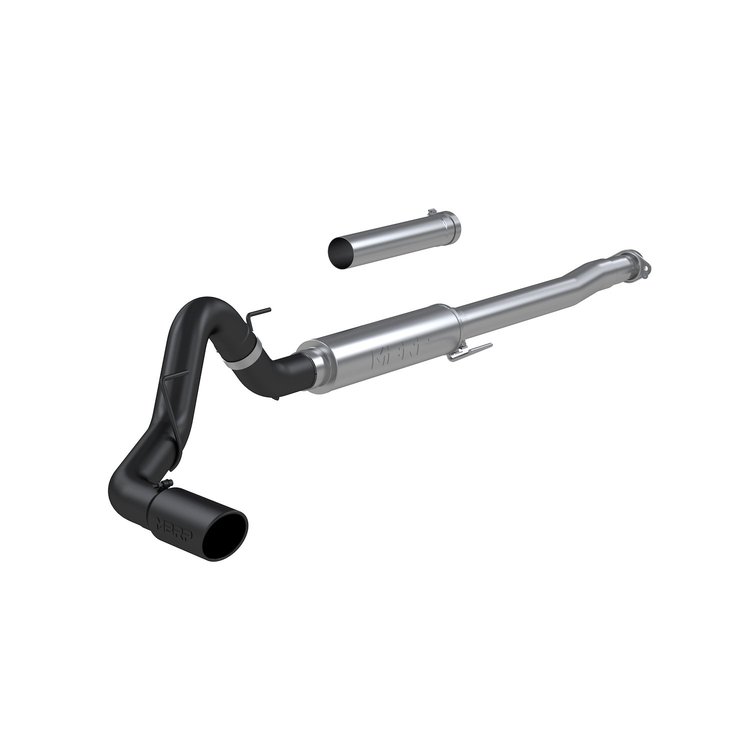 S5209BLK Cat-Back Exhaust System 4 in. Side Exit, Race Version, Black Fits Select Ford F-150