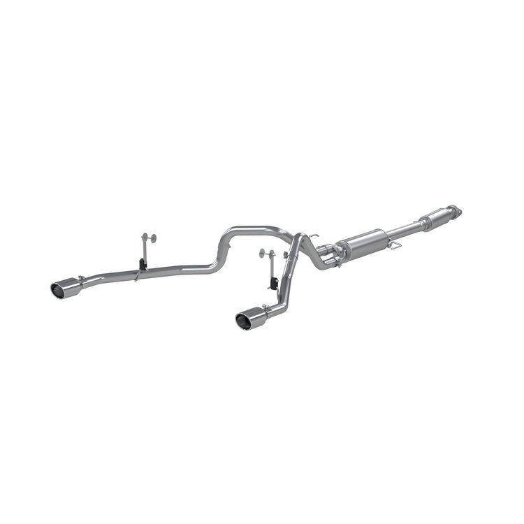 S5215AL Cat-Back Exhaust System 3 in., 2.5 in. Dual Split Rear Exit, Fits Select Ford F-150