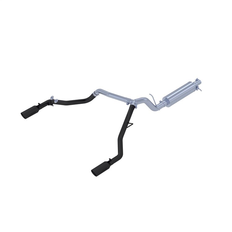 S5223BLK Cat-Back Exhaust System 3 in., 2.5 in. Dual Split Rear Exit, Black Fits Select Ford Ranger