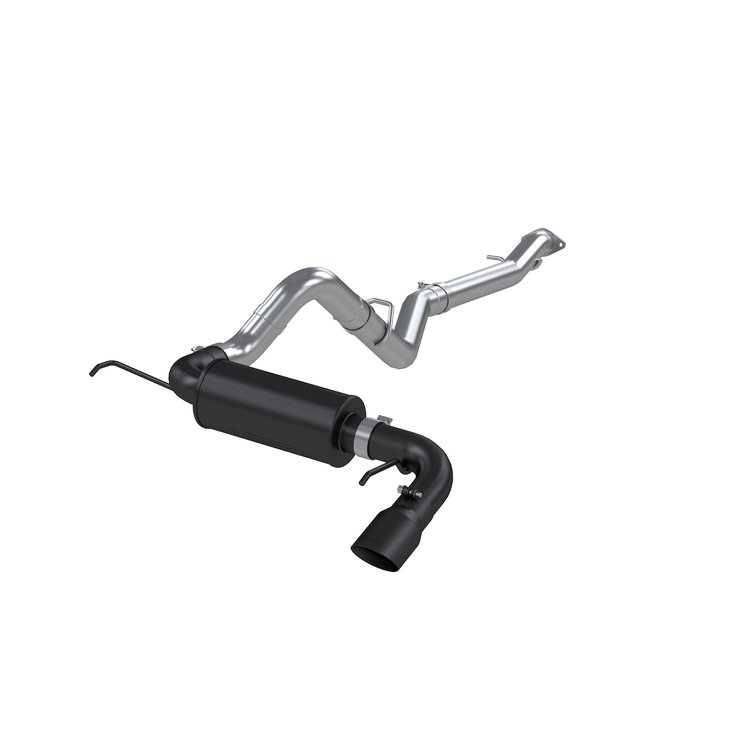 S5235BLK Cat-Back Exhaust System 3 in., Rear Exit, Black Fits Select Ford Bronco