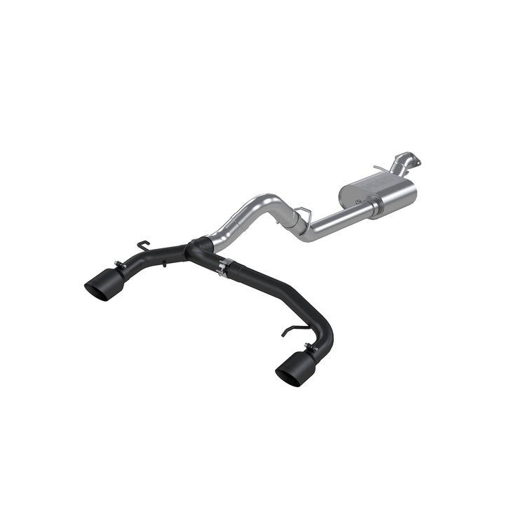 S5241BLK Cat-Back Exhaust System 3 in., 2.5 in. Dual Split Rear Exit, Black Fits Select Ford Bronco