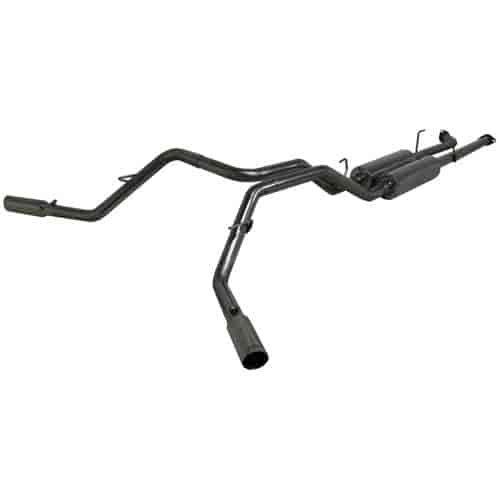 Pro Series Cat Back Dual Split Side Exit Exhaust System T304 Stainless Steel Inc. Muffler/Tailpipe/Exhaust Tip