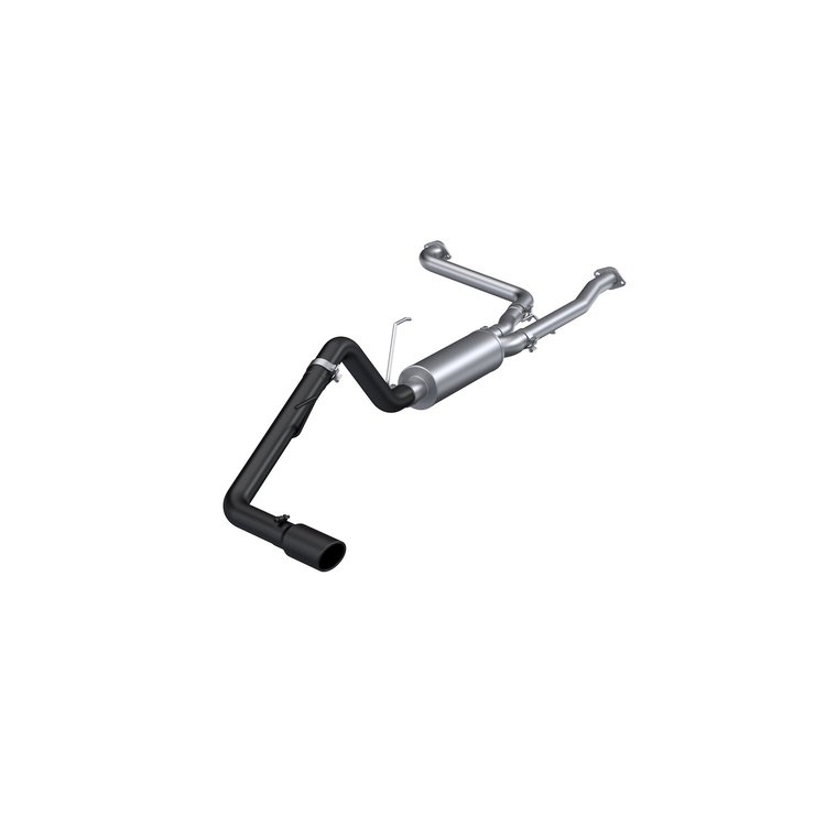 S5407BLK Cat-Back Exhaust System 2.5 in. 3 in. Side Exit, Black Fits Select Nissan Frontier
