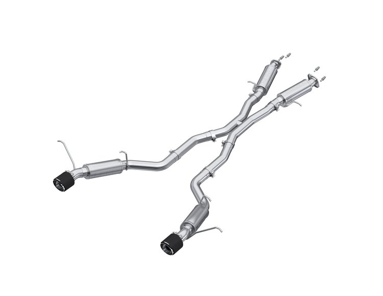 S55253CF Cat-Back Exhaust System 3 in., Dual Split Rear Exit, Carbon Fiber For 2015-2013 Jeep Grand