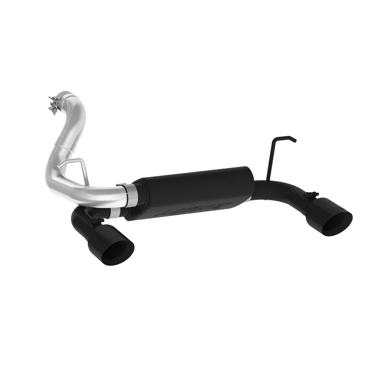 Black Series Axle-Back Exhaust System 2018-Up Jeep Wrangler JL 3.6L V6 2-Door/4-Door