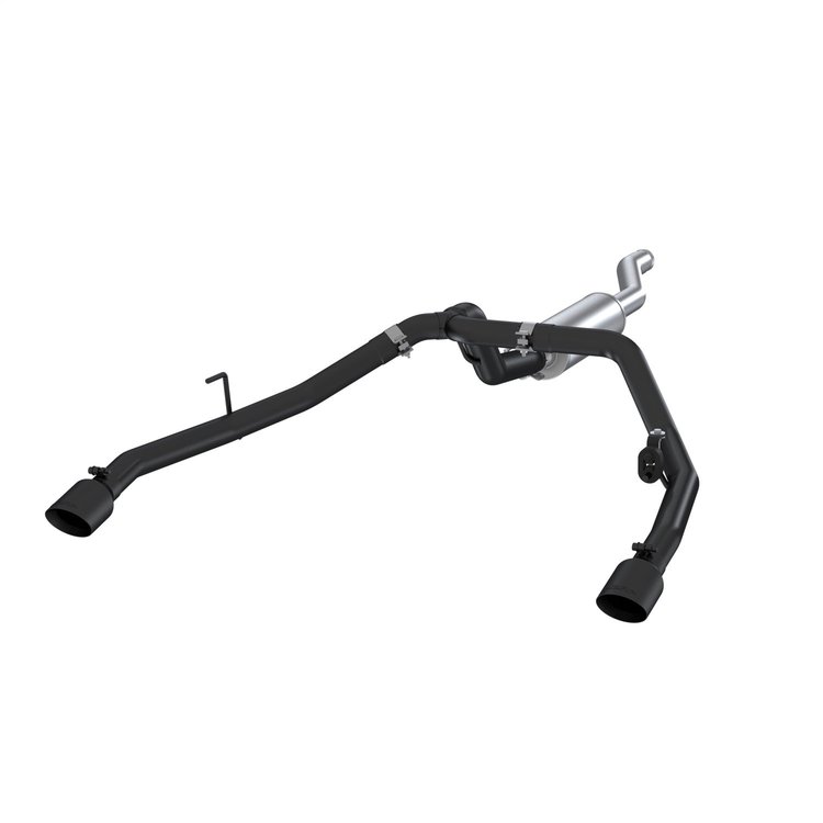 S5538BLK Cat-Back Exhaust System 3 in., 2.5 in. Dual Rear Exit, Black Fits Select Jeep Gladiator