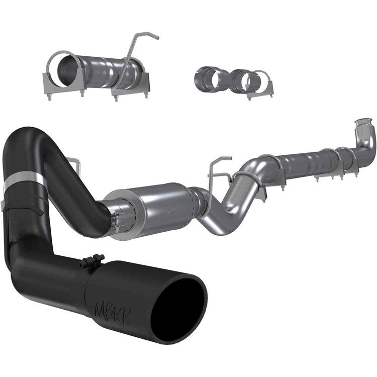 Black Series Aluminized Exhaust System 2001-07 Silverado/Sierra 2500/3500 Duramax Ext/Crew