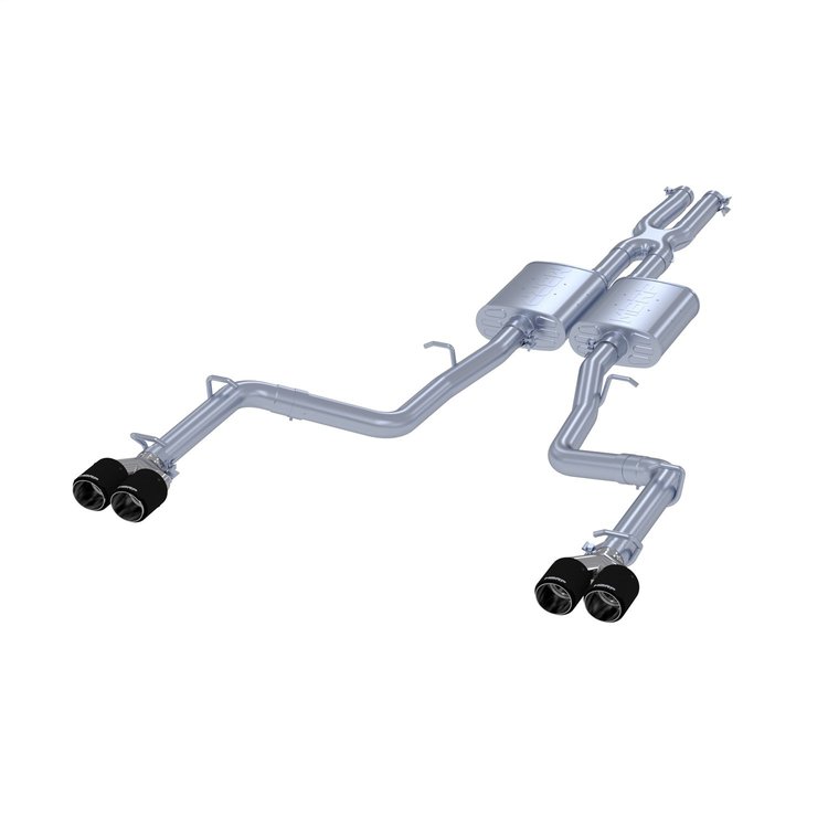 S71113CF Cat-Back Exhaust System 2.5 in. Dual Rear Exit, Carbon Fiber Fits Select Dodge Challenger