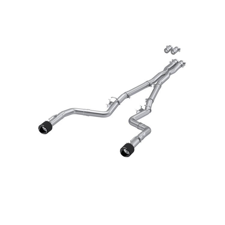 S71183CF Cat-Back Exhaust System 3 in., Dual Rear Exit, Race Version, Dual Tips For 2018-2022 Dodge Charger