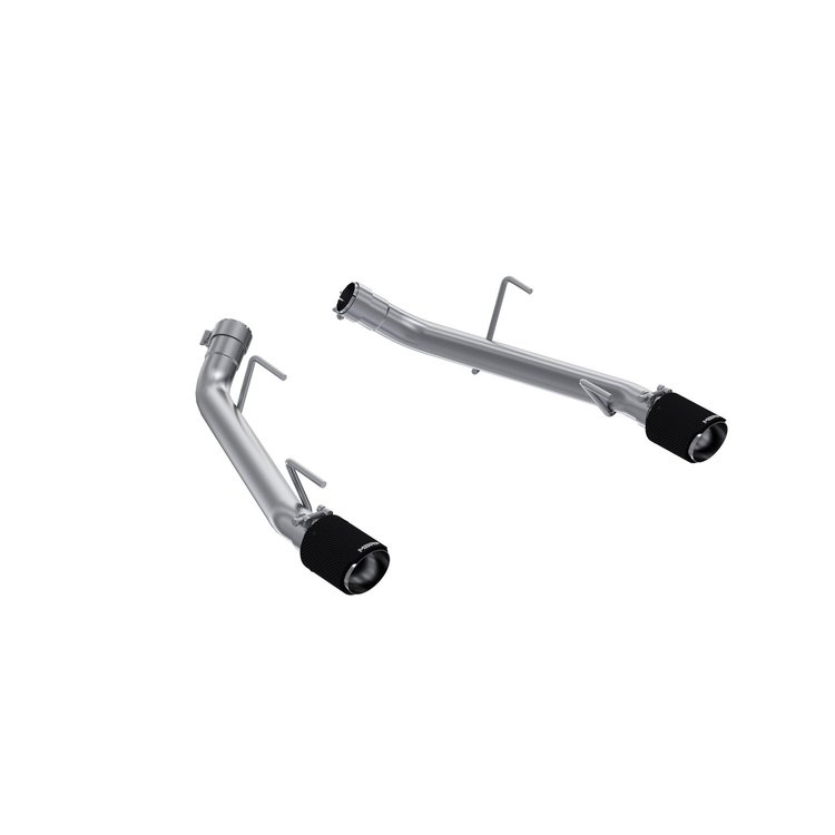 S72023CF Axle-Back Exhaust System 2.5 in., Dual Split Rear Exit, Carbon Fiber For 2008-2009 Ford Mustang