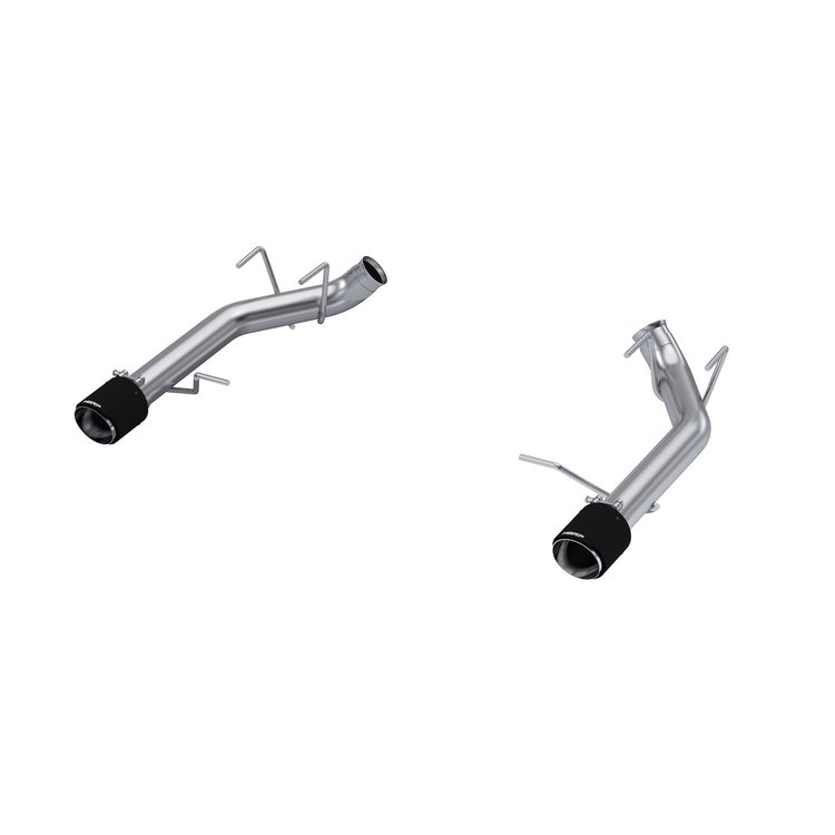 S72033CF Axle-Back Exhaust System 3 in., Dual Split Rear Exit, Carbon Fiber For 2011-2014 Ford Mustang