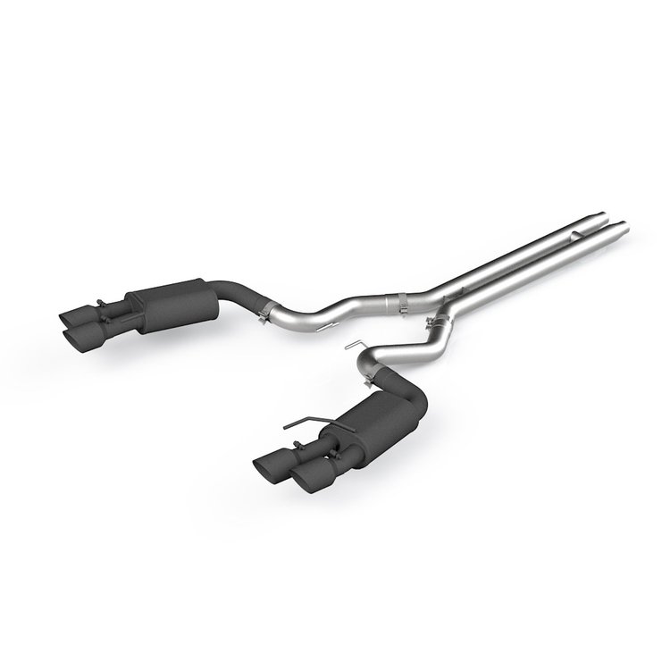 3" CAT BACK QUAD BLACK