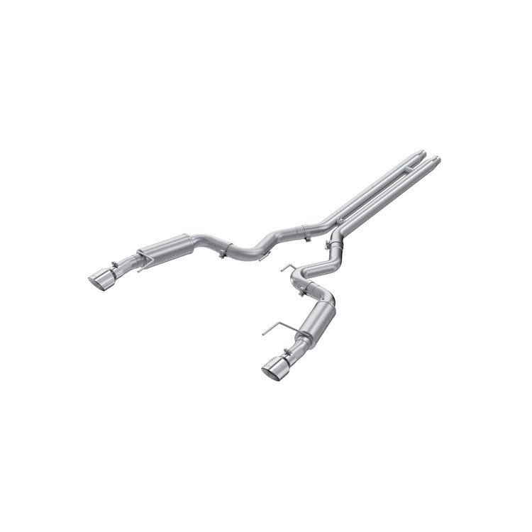 S7253AL Cat-Back Exhaust System 3 in., Dual Split Rear Exit, Race Version Fits Select Ford Mustang