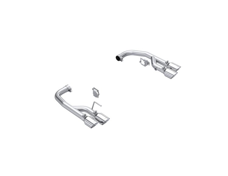 S7281304 Axle-Back Exhaust System 2.5 in., Dual Rear Exit, Quad Tips Fits Select Ford Mustang