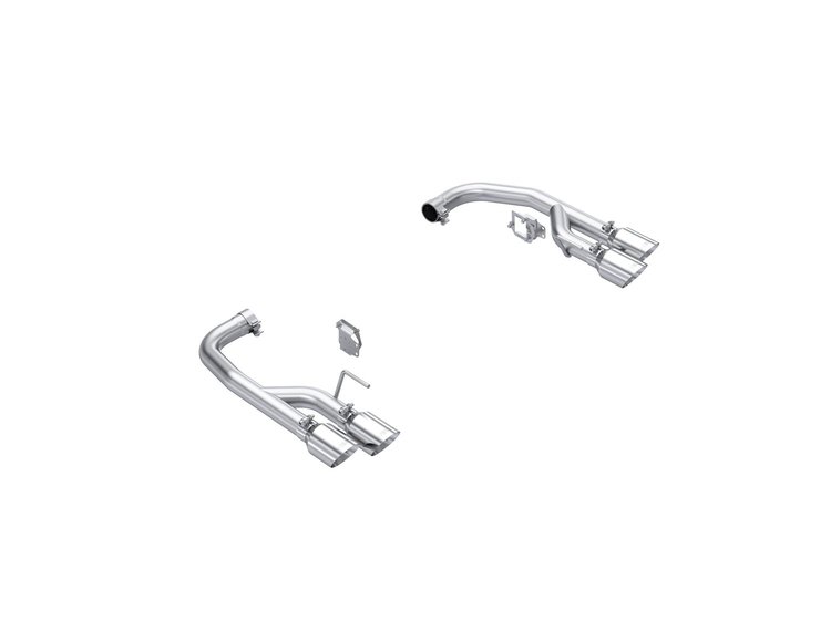 S7281AL Axle-Back Exhaust System 2.5 in., Dual Rear Exit, Quad Tips Fits Select Ford Mustang
