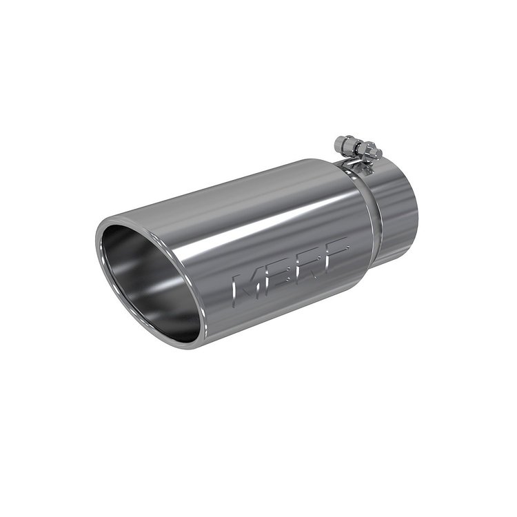 Exhaust Tip Angled Rolled End