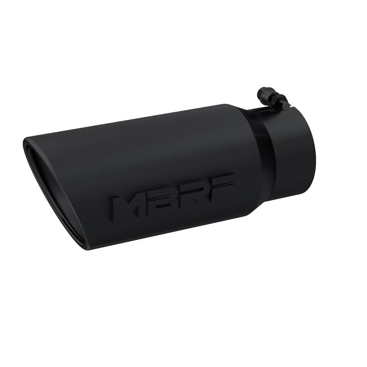 Exhaust Tip Angled Rolled End