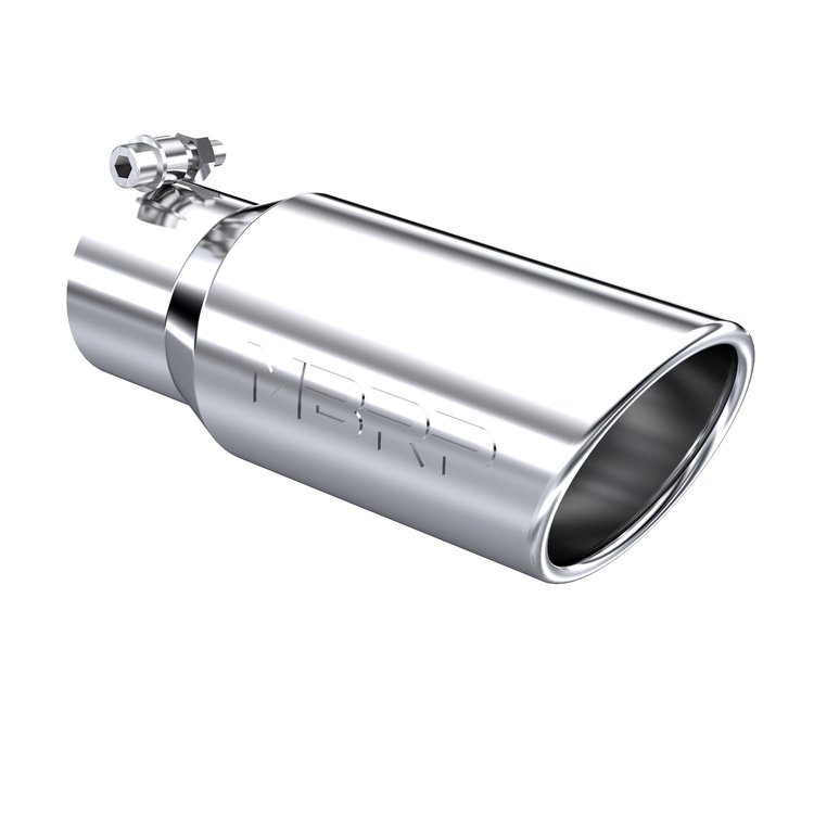 Exhaust Tip Angled Rolled End