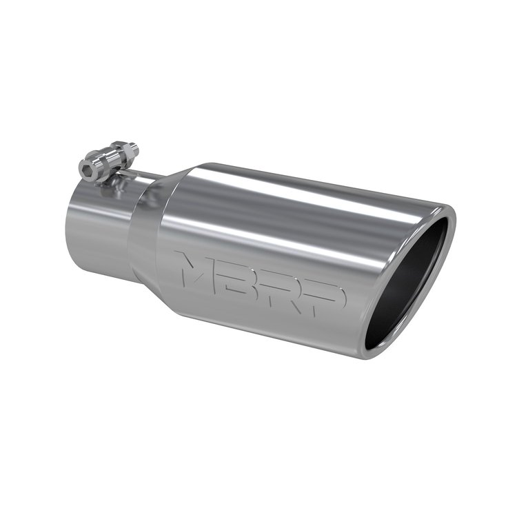 Exhaust Tip Angled Rolled End