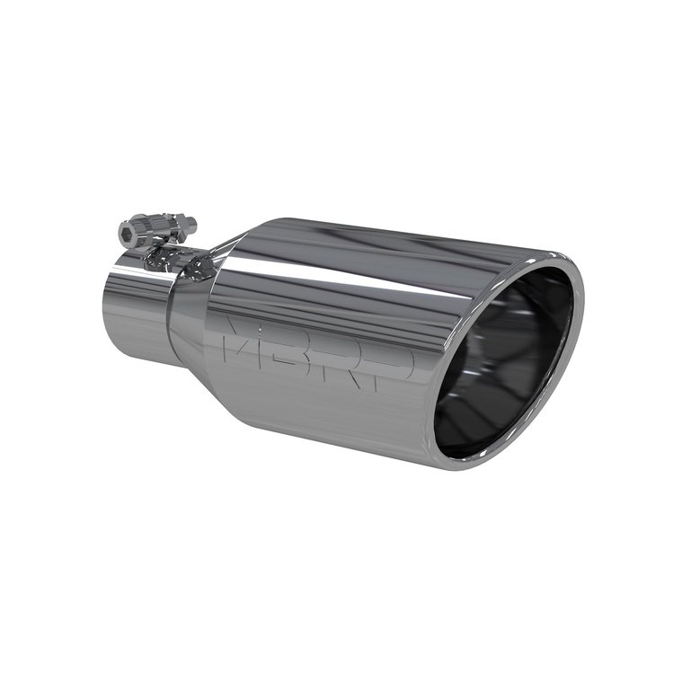 T5160 Exhaust Tip Angled Rolled End Single Wall 4.5 in. OD. 2.5 in. Inlet