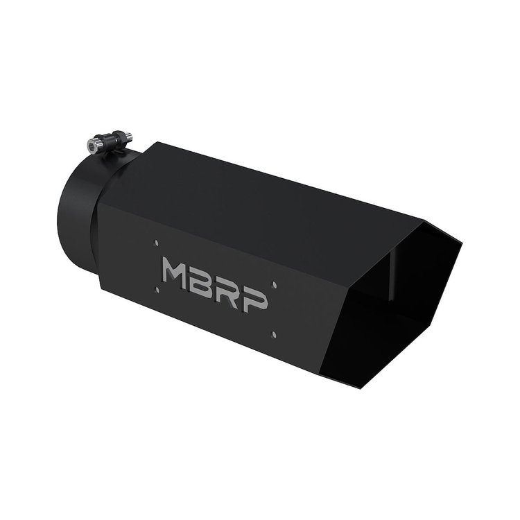 T5166BLK Exhaust Tip Hexagon 5 in. Black}