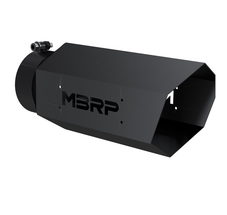 T5167BLK Exhaust Tip Hexagon 5 in. Black}