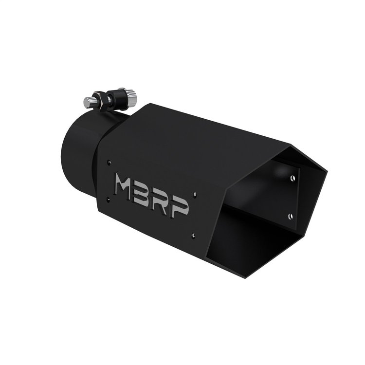 T5169BLK Black Series Universal 3 in. Hexagon Shaped Exhaust Tip