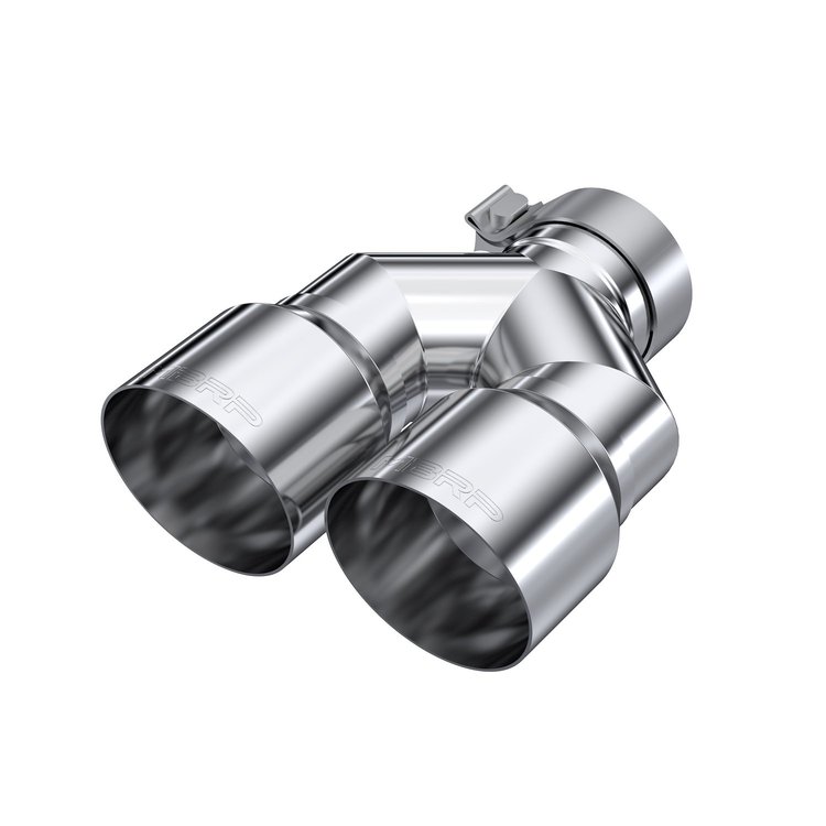 T5182 Exhaust Tip Single Wall Dual Out 4 in. OD. 3 in. Inlet