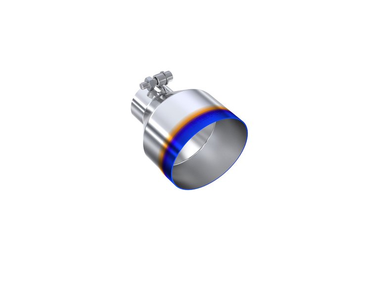 T5190BE Exhaust Tip Single Wall 5 in. OD. 2.5 in. Inlet Burnt End