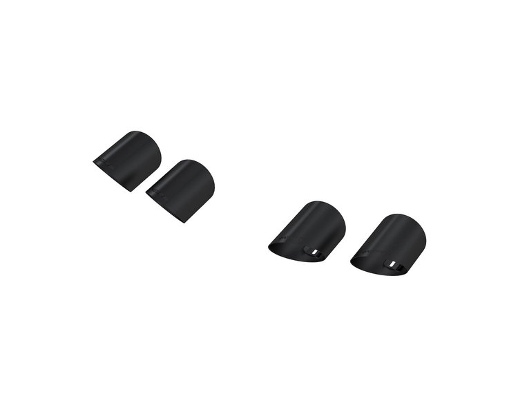 T5198BLK Exhaust Tip Cover 4 in. OD. 4 in. Inlet, Black Fits Select Ford Mustang