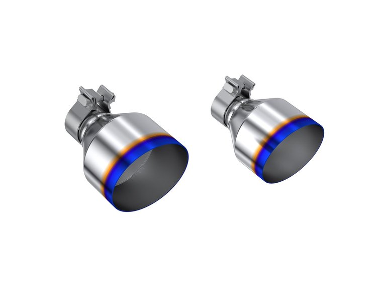 T5202BE Exhaust Tip Single Wall 5 in. OD. 2.125 in. Inlet, Burnt End Fits Select Toyota 86, GR86, Subaru BRZ