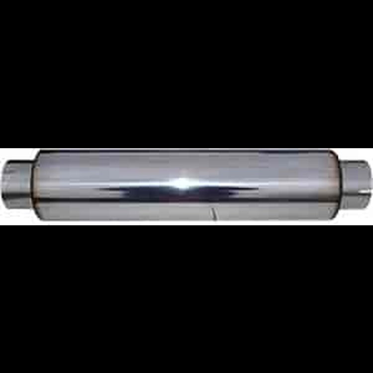 Universal Chambered Core Oval Muffler Inlet/Outlet: 3" Offset/Center