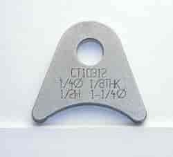 4130 1/8in THK 1/4in HOLE 1/2in HT 1 1/4in TUBE RADIUS CHASSIS TAB - QTY 20