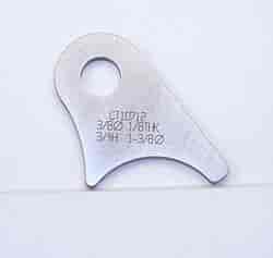 4130 1/8in THK 3/8in HOLE 3/4in HT 1 3/8in TUBE RADIUS CHASSIS TAB - QTY 20