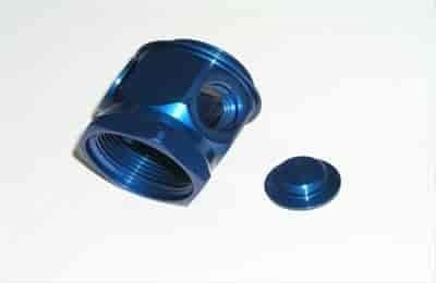 -20AN O-RING BOSS PORTED EXTENTION -8AN PORTS BLUE