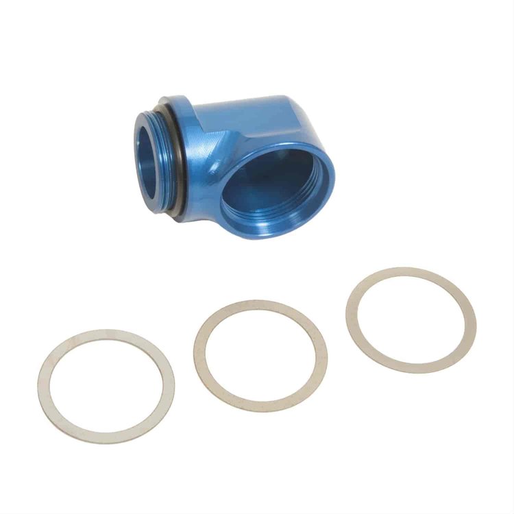 -20AN O-RING BOSS TO -20AN FEMALE 90 DEG BLUE