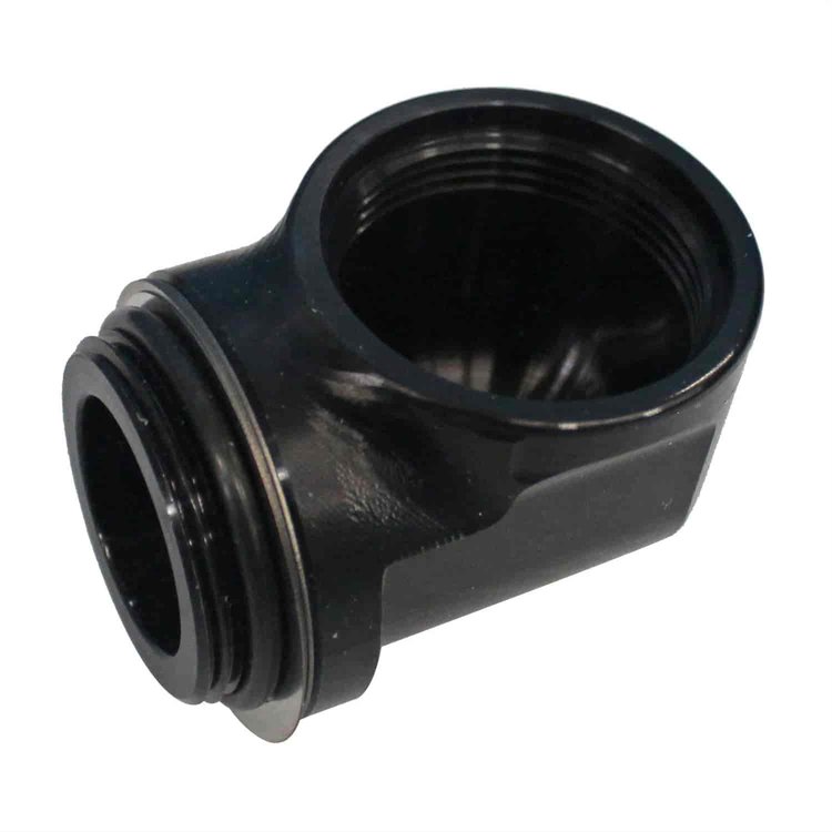 -20AN O-RING BOSS TO -20AN FEMALE 90 DEG BLACK