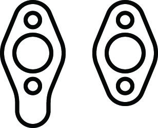 SB CHEVY FLANGE GASKET PAIR