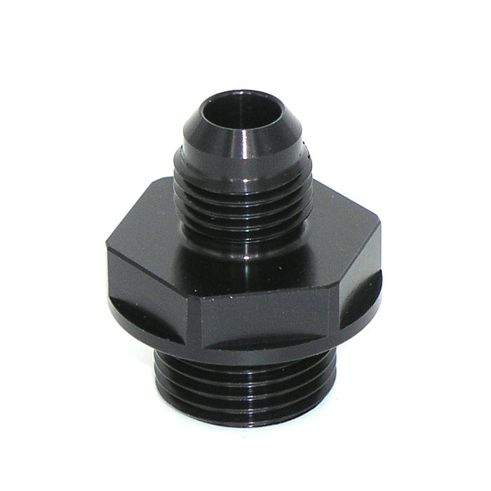 PORT FITTING 06AN BLACK