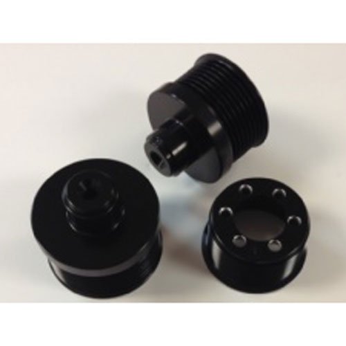 Supercharger Pulley Ring with Stock-Appearing Front Cover Without Hub