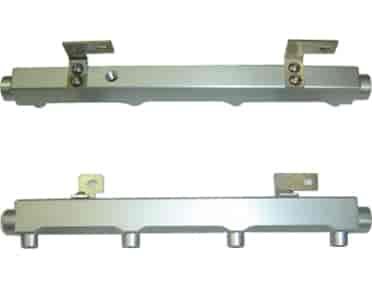 FORD Lightning / Harley Davidson Fuel Rail Set Billet Aluminum Rails with Stainless Steel Mounting B