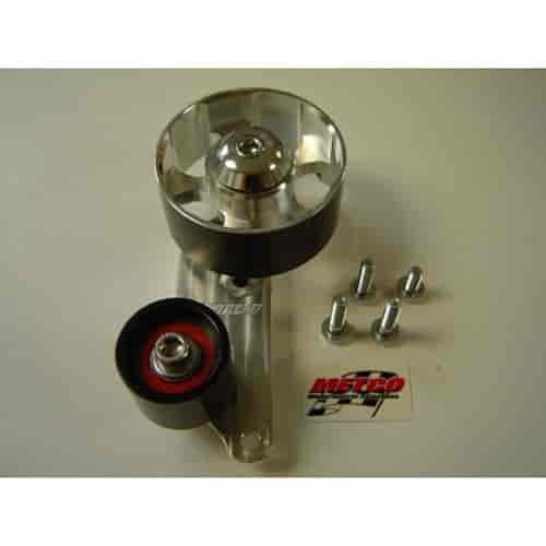 Idler Pulley Relocation Bracket Repositions Crank Idler to Allow the Use of Our 10in or 10.5in Crank Ring