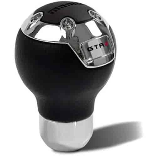GTR 2 Shift Knob Top Grain Black Leather w/ Rubberized Top
