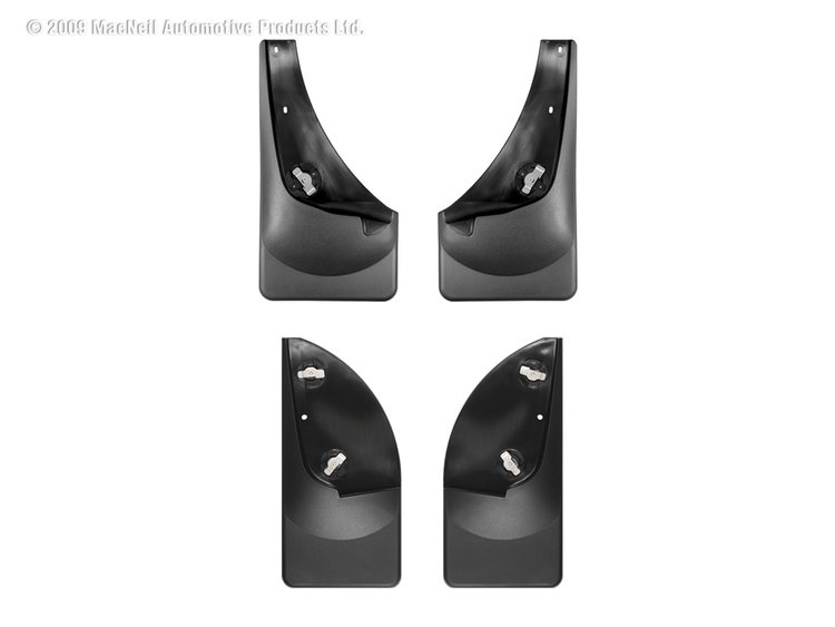 NO DRILL MUDFLAPS BLACK FORD F-250/F-350/F-450/F-550 1999-2007 DOES NOT FIT F-450/550; WILL NOT FIT