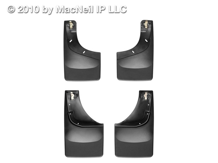 NO DRILL MUDFLAPS BLACK FORD F-150 2004-2008 NO FENDER FLARES; REAR MUDFLAP WILL NOT FIT FLARESIDE S