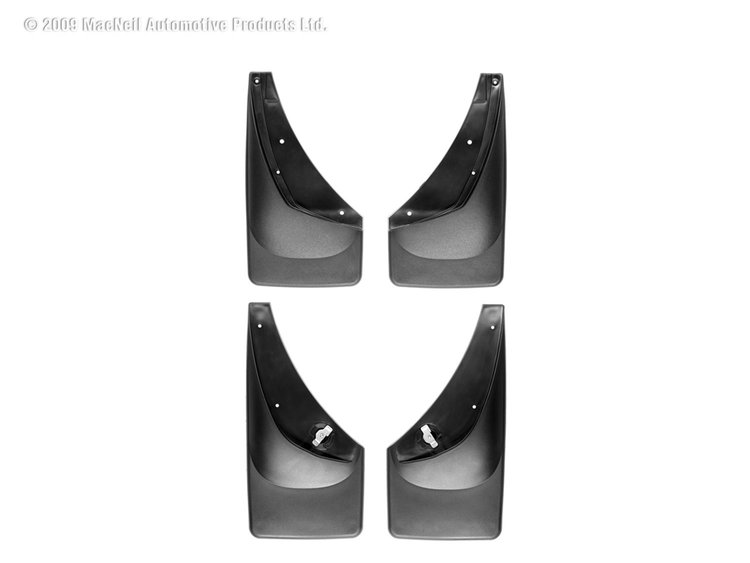 NO DRILL MUDFLAPS BLACK CHEVROLET SILVERADO 2001-2006 WILL NOT FIT WITH FENDER FLARES/TRIM