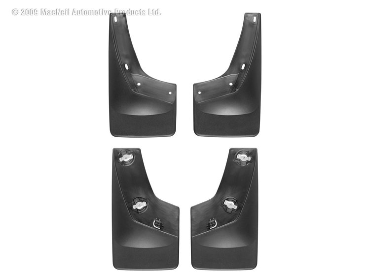 NO DRILL MUDFLAPS BLACK GMC SIERRA 2007-2007 WILL NOT FIT WITH FENDER FLARES/TRIM. WILL FIT WITH FAC