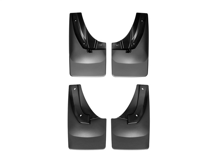 NO DRILL MUDFLAPS BLACK DODGE RAM 2500/3500 2014-2017 FITS VEHICLES WITH NO FENDER FLARES/FENDER LIP