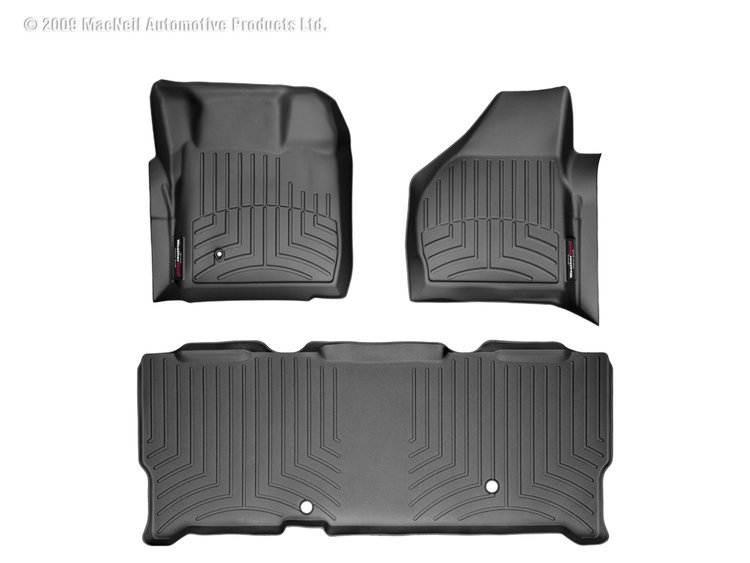 FRONT/REAR FLOORLINERS BL FORD F-250/F-350/F-450/F-550 2008-2010 FITS SUPER CAB EXTENDED CAB ONLY. W